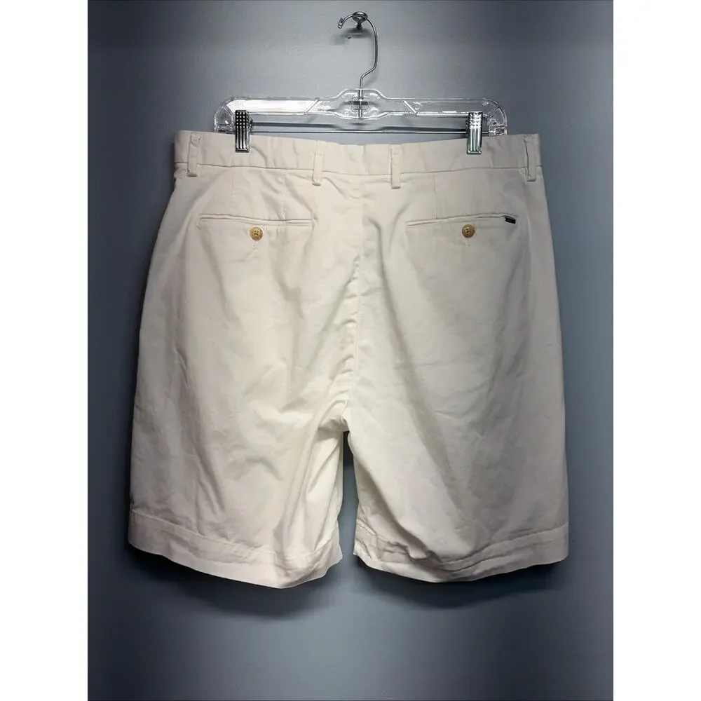 Ralph Lauren Men’s Stretch Classic Fit White Chino Shorts - Size 34 - 8” Inseam